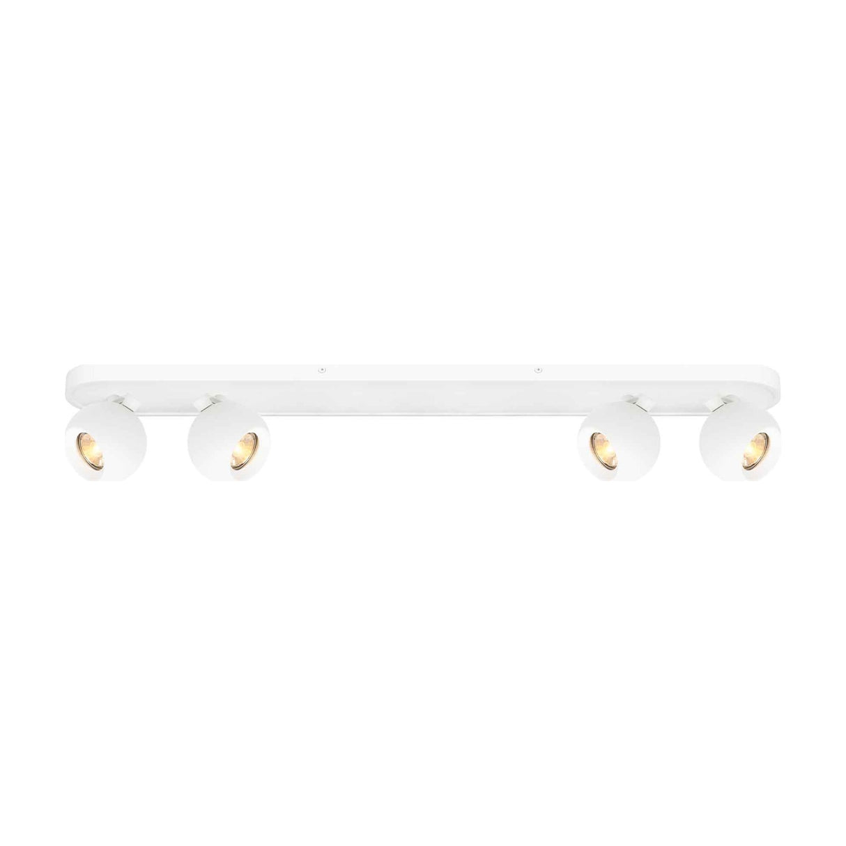 Lens 4 light ceiling light in white finish