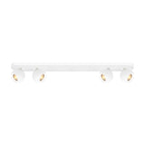 Lens 4 light ceiling light in white finish