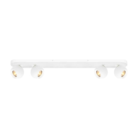 Lens 4 light ceiling light in white finish
