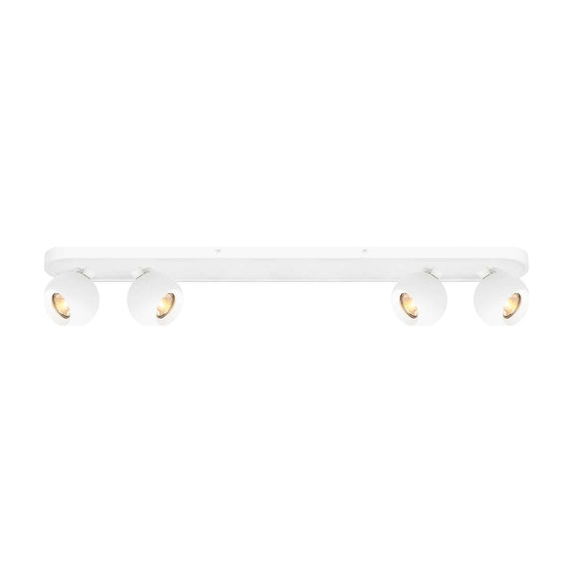 Lens 4 light ceiling light in white finish
