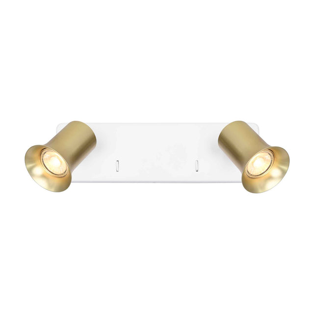 Broadway 2 light wall light in white finish