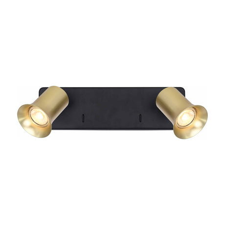 Broadway 2 light wall light in black finish