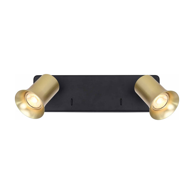 Broadway 2 light wall light in black finish