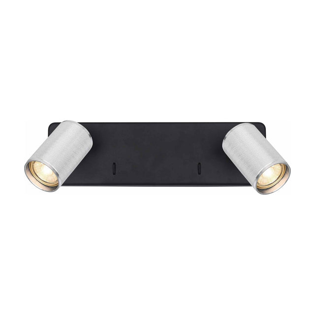 Broadway 2 light wall light in black finish