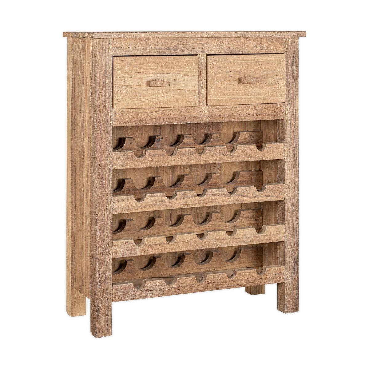 Shanthi Reclaimed Wood Wine Rack - Natural