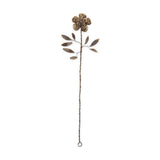 Svara Rose Iron Faux Flower Stem - Antique Brass