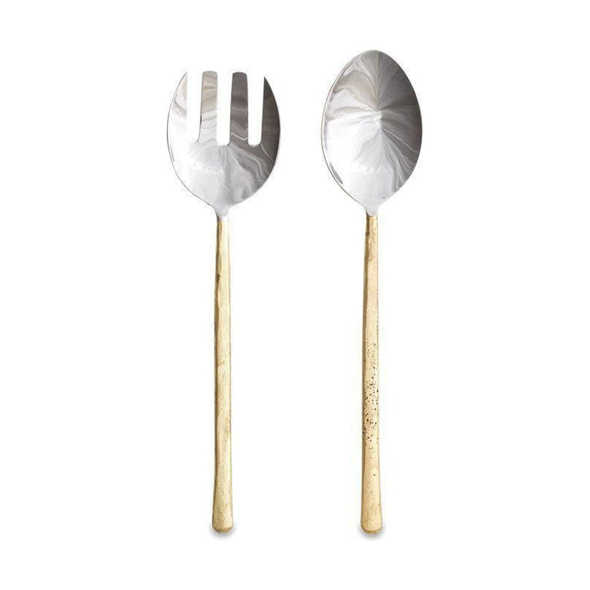 Sirkali Salad Servers - Brushed Gold - Set of 2