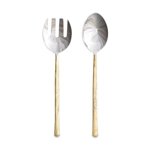 Sirkali Salad Servers - Brushed Gold - Set of 2