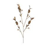 San Foliage Faux Flower Stem - Antique Brass