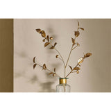 San Foliage Faux Flower Stem - Antique Brass