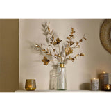 San Foliage Faux Flower Stem - Antique Brass