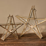 Sanwi Small Star Christmas Candle Holder - Antique Brass