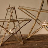 Sanwi Small Star Christmas Candle Holder - Antique Brass