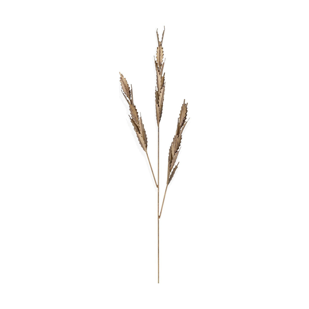 San Leaf Faux Flower Stem - Antique Brass