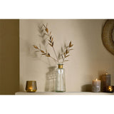 San Leaf Faux Flower Stem - Antique Brass