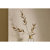 San Leaf Faux Flower Stem - Antique Brass