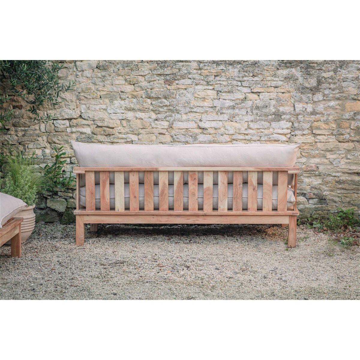Sadhi Acacia Wood Garden Sofa - Natural