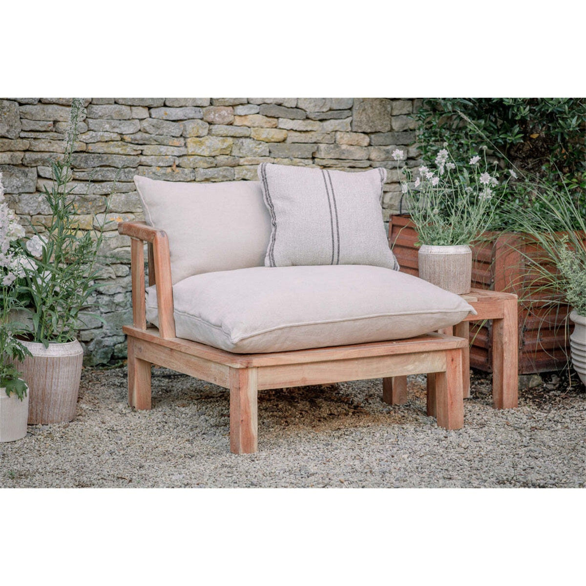Clernanne Acacia Wood Outdoor Love Seat - Natural