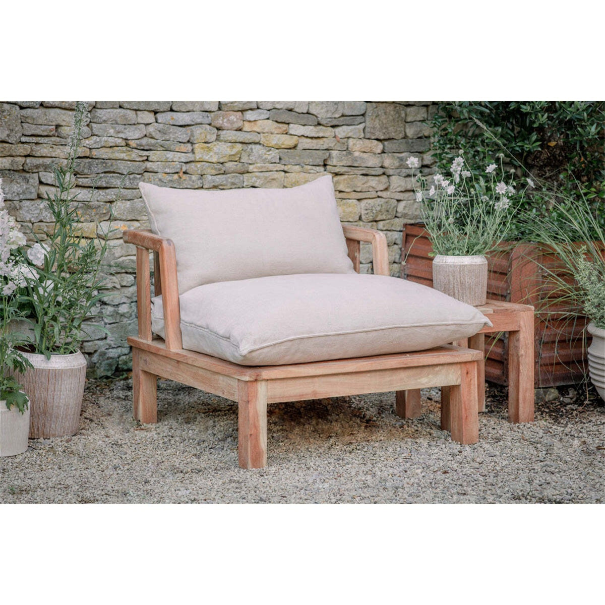Clernanne Acacia Wood Outdoor Love Seat - Natural