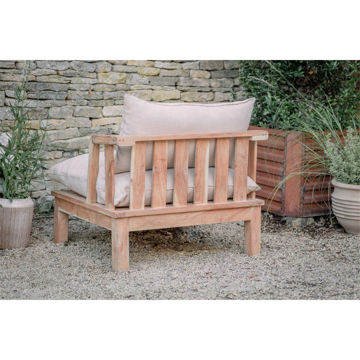 Clernanne Acacia Wood Outdoor Love Seat - Natural