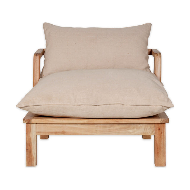 Clernanne Acacia Wood Outdoor Love Seat - Natural