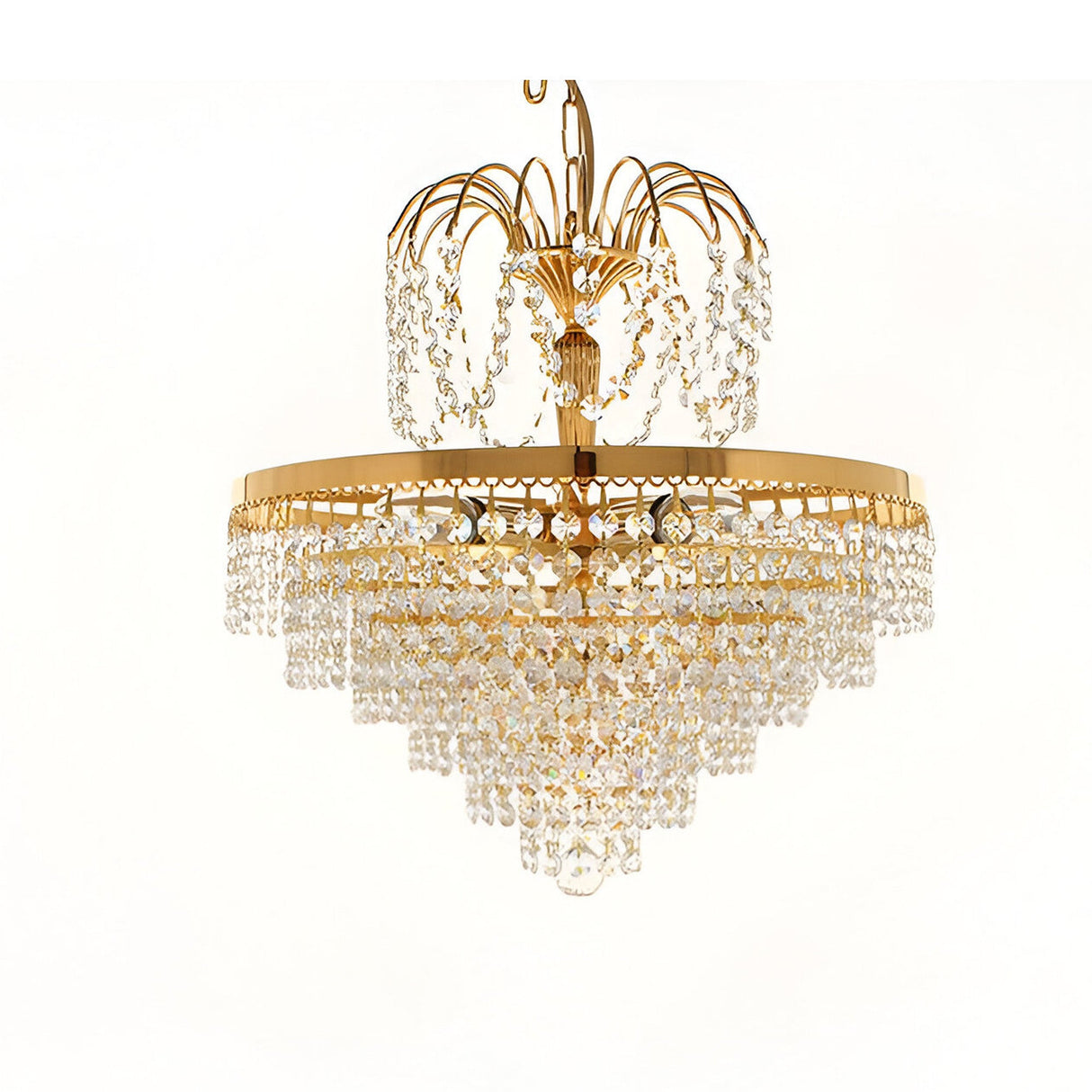 Brelan 5 Light Strass Chandelier - Gold
