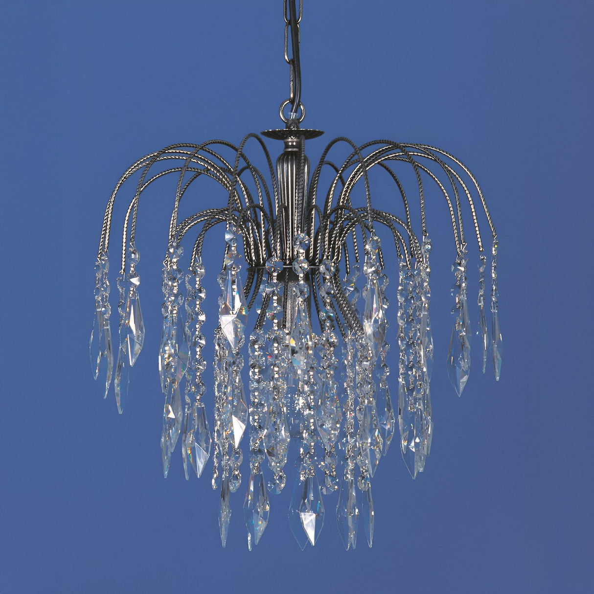 Streamlight 1 Light Strass Crystal Chandelier - Antique Nickel