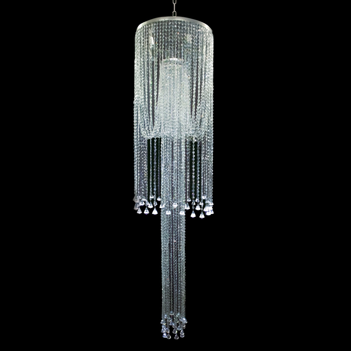 Granvia 6 Light Crystal Cascade Chandelier - Chrome