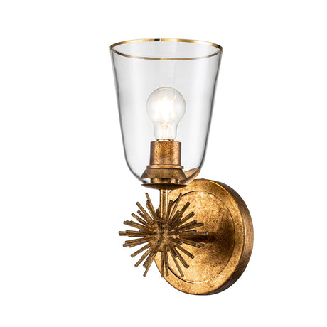 Staring 1 Light Wall Light - Distressed Gold