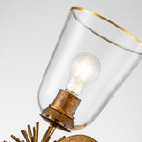Staring 1 Light Wall Light - Distressed Gold