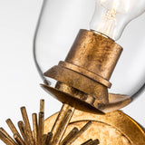 Staring 1 Light Wall Light - Distressed Gold
