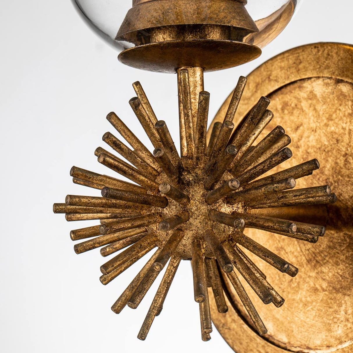 Staring 1 Light Wall Light - Distressed Gold
