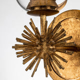 Staring 1 Light Wall Light - Distressed Gold