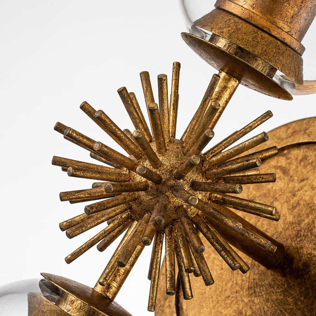 Staring 2 Light Wall Light - Distressed Gold