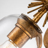 Staring 2 Light Wall Light - Distressed Gold