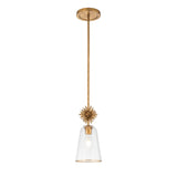 Staring 1 Light Pendant Light - Distressed Gold