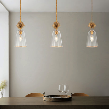 Staring 1 Light Pendant Light - Distressed Gold