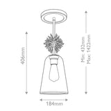 Staring 1 Light Pendant Light - Distressed Gold