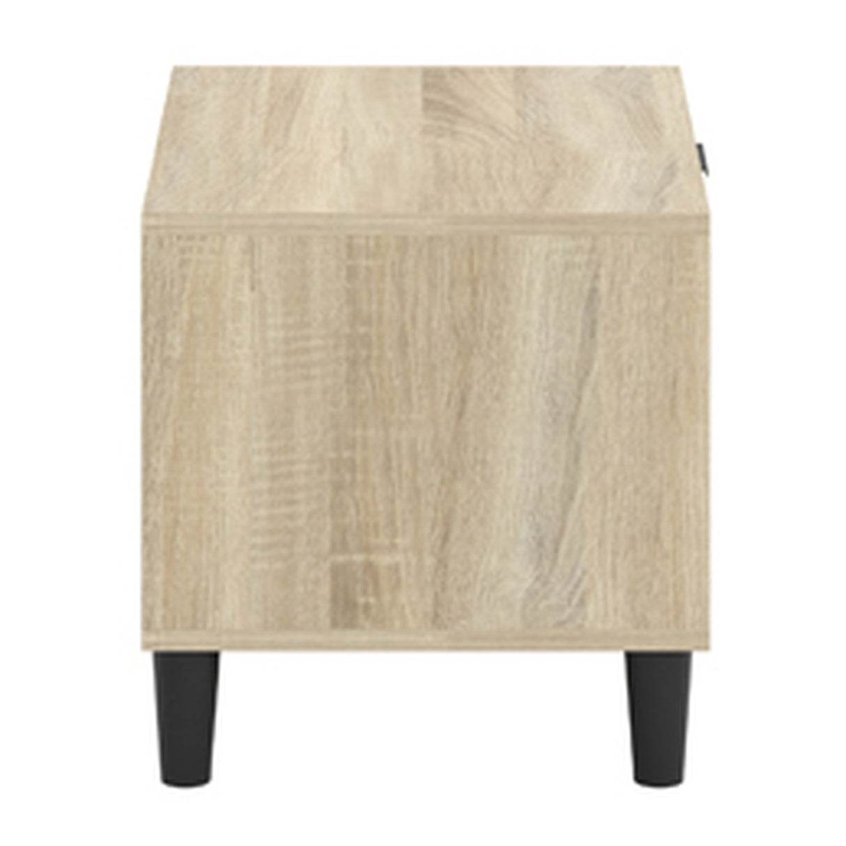 Stockholm 1 Drawer Bedside Table - Sonoma Oak with Black