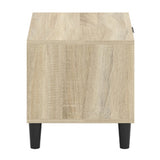 Stockholm 1 Drawer Bedside Table - Sonoma Oak with Black