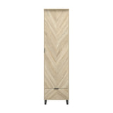 Stockholm 1 Door Wardrobe - Sonoma Oak with Black