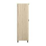 Stockholm 1 Door Wardrobe - Sonoma Oak with Black