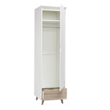 Stockholm 1 Door Wardrobe - White