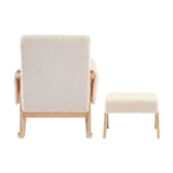 Storyteller Rocking Nursing Chair & Footstool Set - Off White
