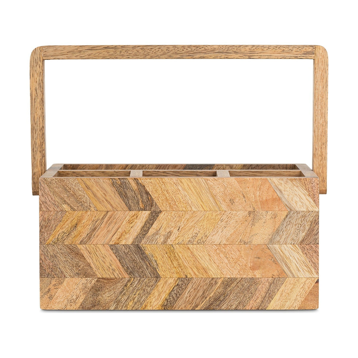Sukha Marquetry Mango Wood Caddy - Natural