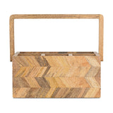 Sukha Marquetry Mango Wood Caddy - Natural