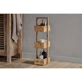 Sukha Marquetry Mango Wood Bathroom Caddy - Natural