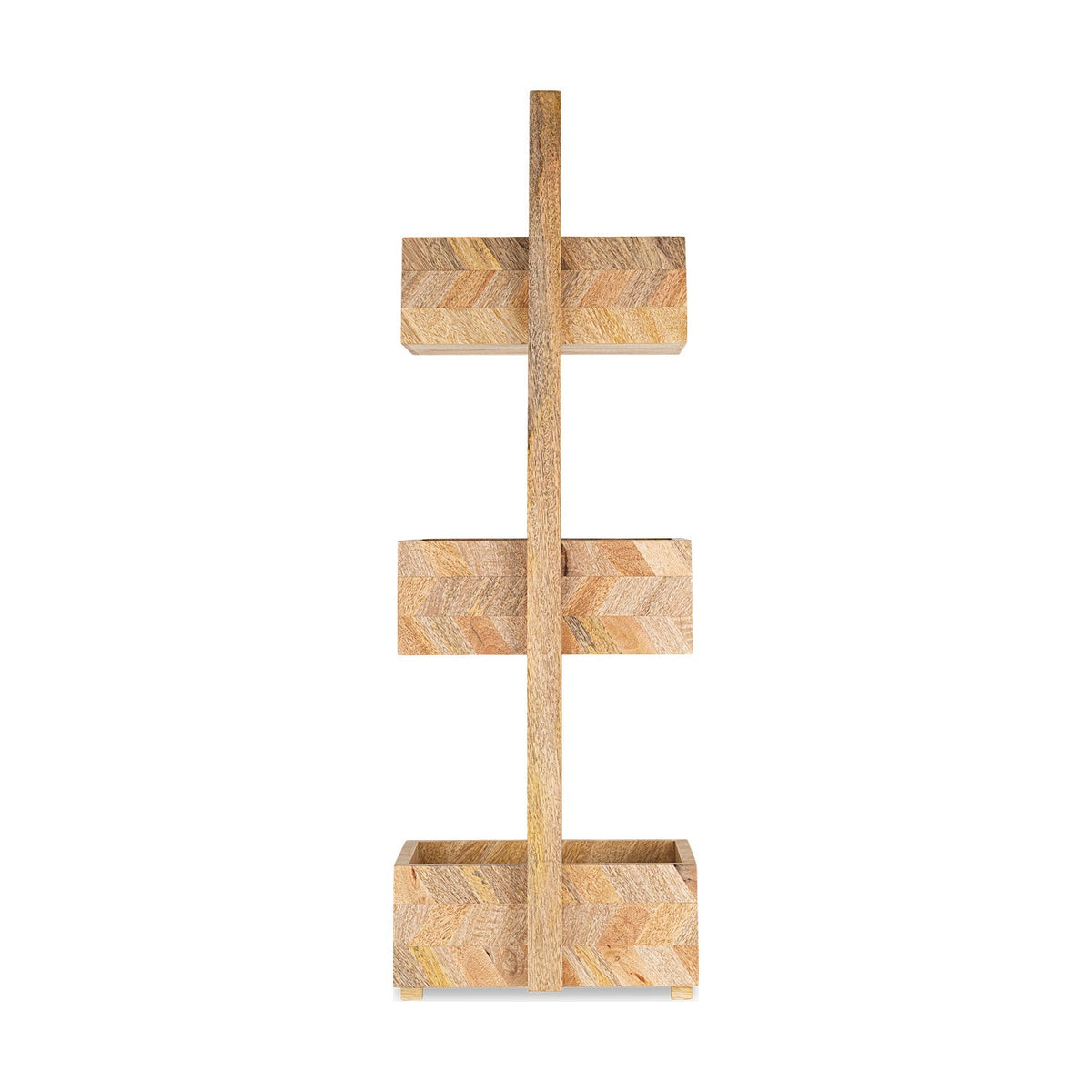 Sukha Marquetry Mango Wood Bathroom Caddy - Natural