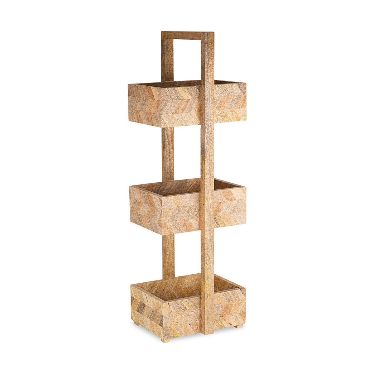 Sukha Marquetry Mango Wood Bathroom Caddy - Natural