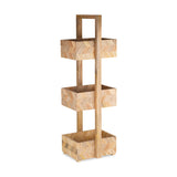 Sukha Marquetry Mango Wood Bathroom Caddy - Natural